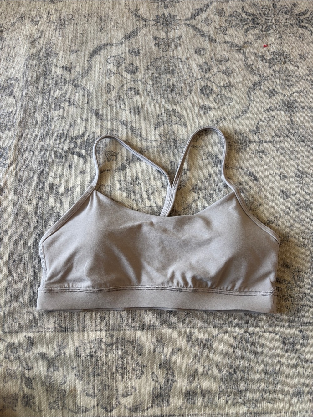 Lululemon Women’s Flow Y Sports Bra - size 10 - mauve grey